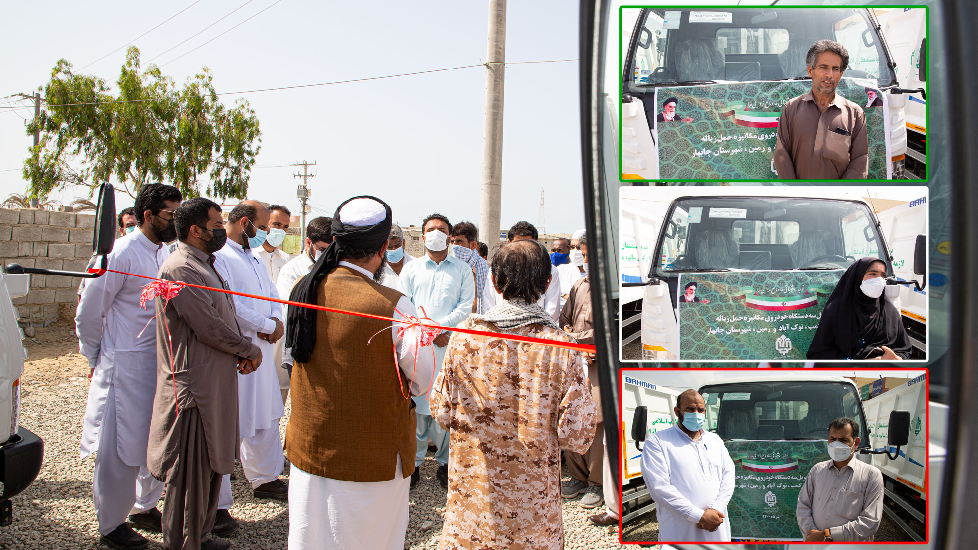 ۳ دستگاه خودروی مکانیزه حمل زباله به روستاهای حاشیه شهر چابهار اهدا شد